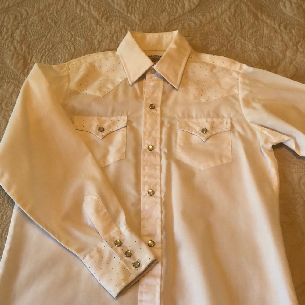 70’s child Mustang shirt with pearl buttons